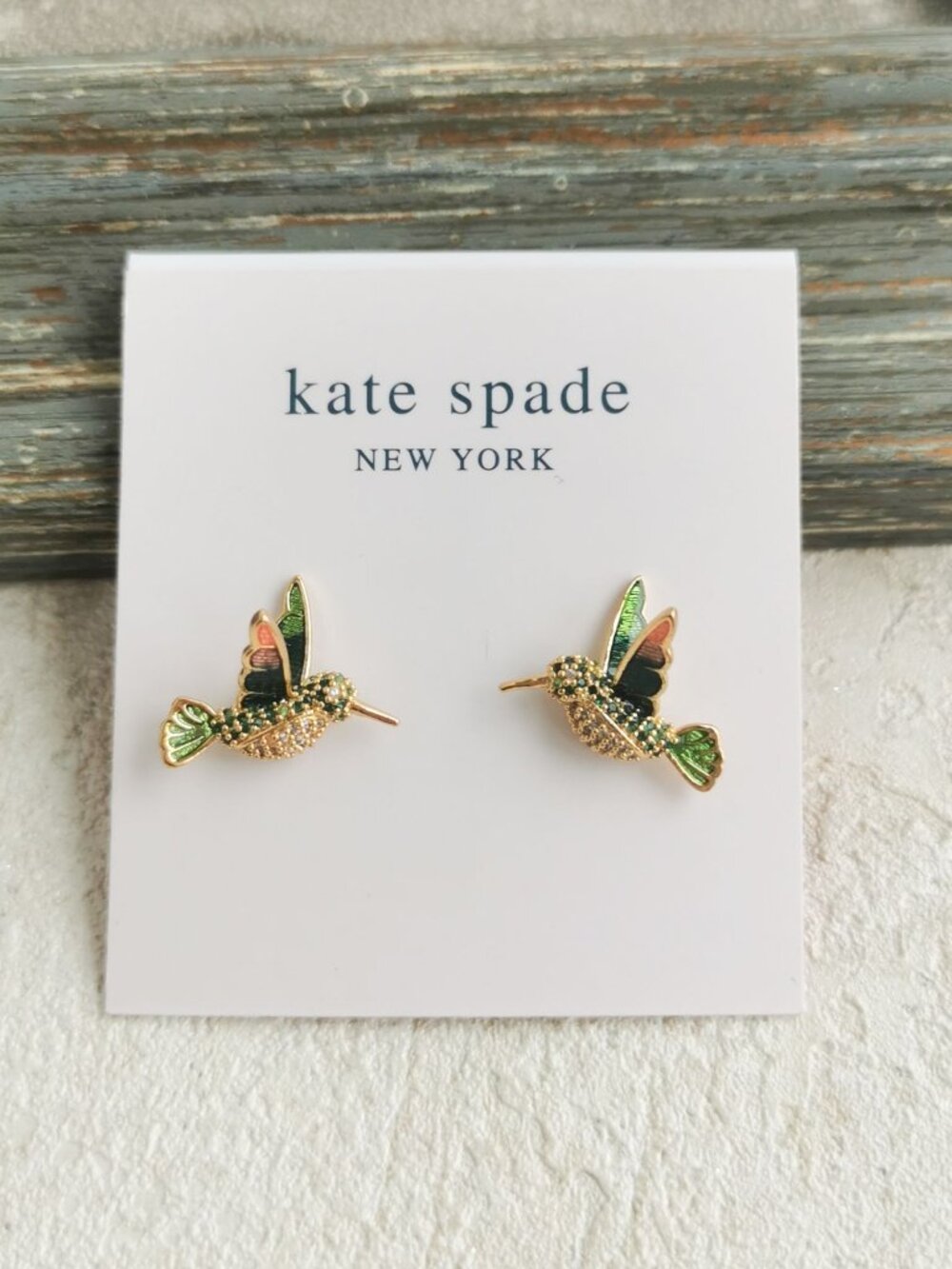 Kate Spade ❤️ Dazzling Daisy Hummingbird Gold Multicolor Stud Earrings